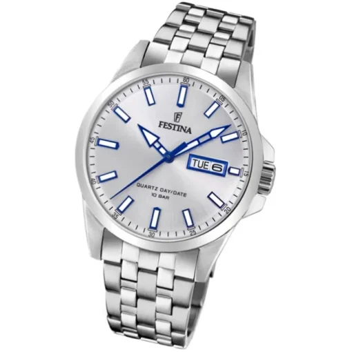 Festina Herren Armbanduhr Klassik F20357/1 Quarz Edelstahl silber UF20357/1