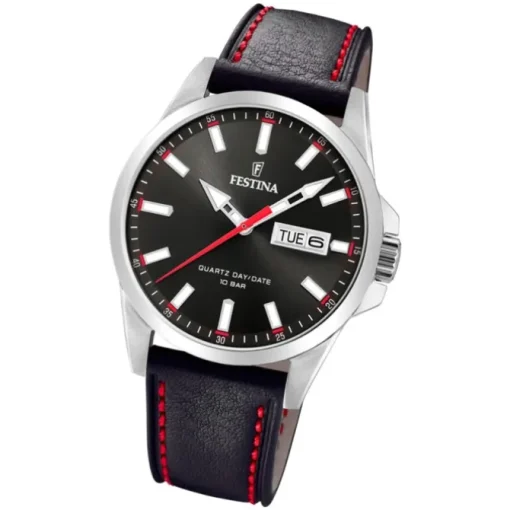 Festina Herren Armbanduhr Klassik F20358/4 Quarz Leder dunkelbraun UF20358/4