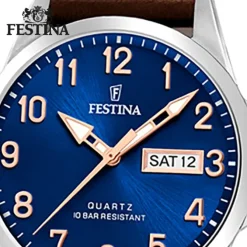 Festina Herren Armbanduhr Klassik F20358/B Quarz Edelstahl braun UF20358/B
