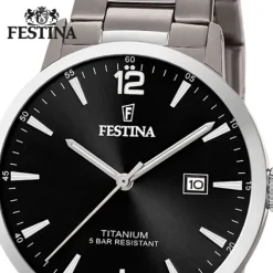 Festina Herren Armbanduhr Klassik F20435/3 Quarz Titan silber UF20435/3