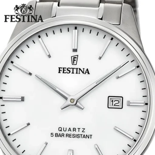 Festina Herren Armbanduhr Klassik F20511/2 Analog Edelstahl silber UF20511/2