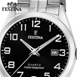 Festina Herren Armbanduhr Klassik F20437/4 Quarz Edelstahl silber UF20437/4