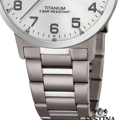 Festina Herren Armbanduhr Klassik F20435/1 Quarz Titan silber UF20435/1