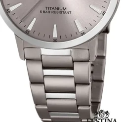 Festina Herren Armbanduhr Klassik F20435/2 Quarz Titan silber UF20435/2