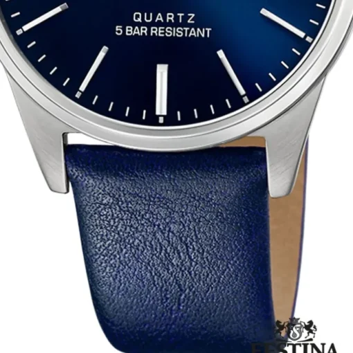 Festina Herren Armbanduhr Klassik F20512/3 Analog Leder blau UF20512/3