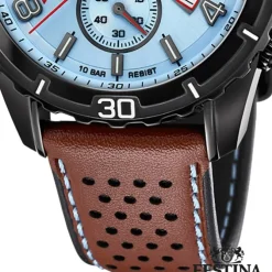Festina Herren Armbanduhr Chronograph F20519/1 Analog Leder braun UF20519/1