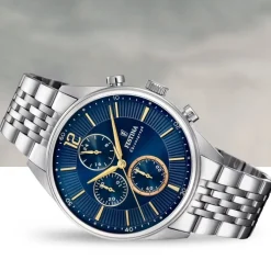 Festina Herren Armbanduhr Analog F20285/3 Quarz Edelstahl silber UF20285/3