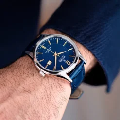 Festina Herren Armbanduhr Swiss Made F20007/3 Quarz Leder blau UF20007/3