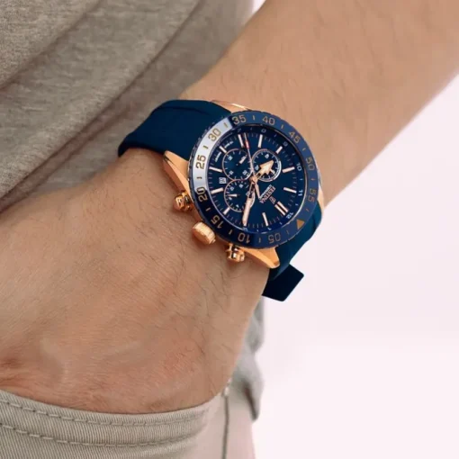 Festina Herren Armbanduhr Keramik F20516/1 Analog Silikon blau UF20516/1