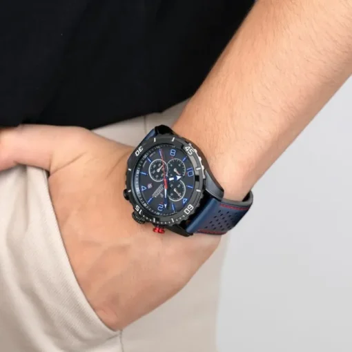 Festina Herren Armbanduhr Chronograph F20519/3 Analog Leder blau UF20519/3