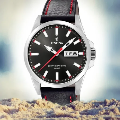 Festina Herren Armbanduhr Klassik F20358/4 Quarz Leder dunkelbraun UF20358/4