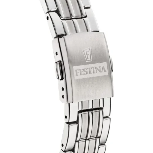Festina Herren Armbanduhr Swiss Made F20005/2 Quarz Edelstahl silber UF20005/2
