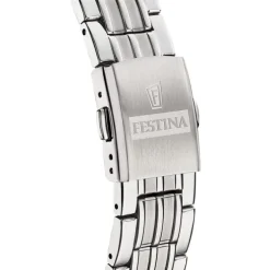 Festina Herren Armbanduhr Swiss Made F20005/3 Quarz Edelstahl silber UF20005/3