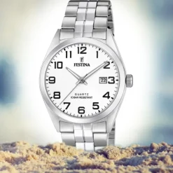 Festina Herren Armbanduhr Klassik F20437/1 Quarz Edelstahl silber UF20437/1