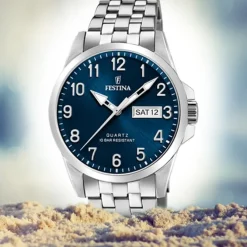 Festina Herren Armbanduhr Klassik F20357/C Quarz Edelstahl silber UF20357/C