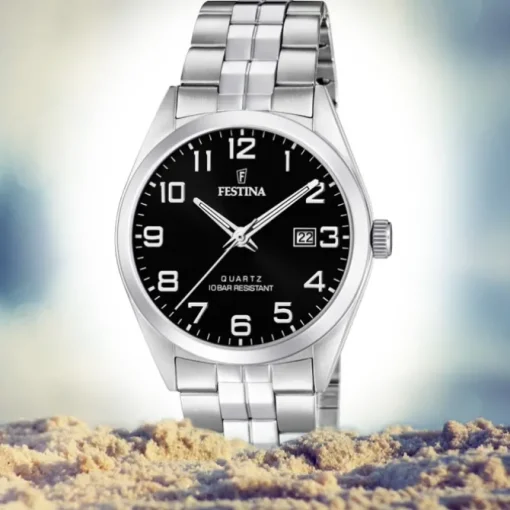 Festina Herren Armbanduhr Klassik F20437/4 Quarz Edelstahl silber UF20437/4