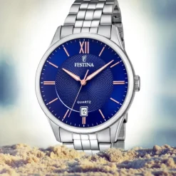 Festina Herren Armbanduhr Klassik F20425/5 Quarz Edelstahl silber UF20425/5