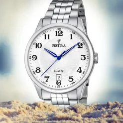 Festina Herren Armbanduhr Klassik F20425/1 Quarz Edelstahl silber UF20425/1