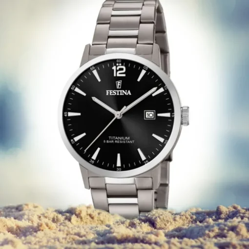 Festina Herren Armbanduhr Klassik F20435/3 Quarz Titan silber UF20435/3