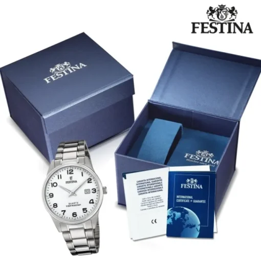 Festina Herren Armbanduhr Klassik F20511/1 Analog Edelstahl silber UF20511/1