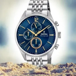 Festina Herren Armbanduhr Analog F20285/3 Quarz Edelstahl silber UF20285/3