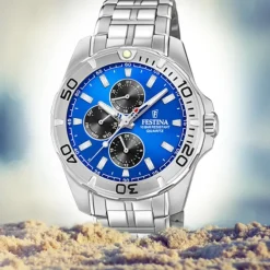 Festina Herren Armbanduhr Multifunktion F20445/4 Edelstahl silber UF20445/4