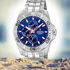 Festina Herren Armbanduhr Multifunktion F20445/5 Edelstahl silber UF20445/5