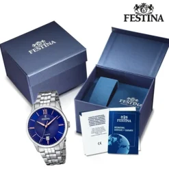 Festina Herren Armbanduhr Klassik F20425/5 Quarz Edelstahl silber UF20425/5