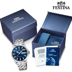 Festina Herren Armbanduhr Klassik F20357/3 Quarz Edelstahl silber UF20357/3