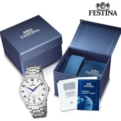 Festina Herren Armbanduhr Klassik F20425/1 Quarz Edelstahl silber UF20425/1