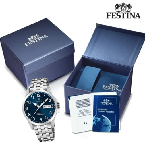 Festina Herren Armbanduhr Klassik F20357/C Quarz Edelstahl silber UF20357/C