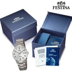 Festina Herren Armbanduhr Klassik F20435/1 Quarz Titan silber UF20435/1