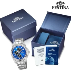Festina Herren Armbanduhr Multifunktion F20445/4 Edelstahl silber UF20445/4