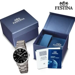 Festina Herren Armbanduhr Klassik F20435/3 Quarz Titan silber UF20435/3