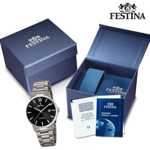 Festina Herren Armbanduhr Klassik F20435/3 Quarz Titan silber UF20435/3
