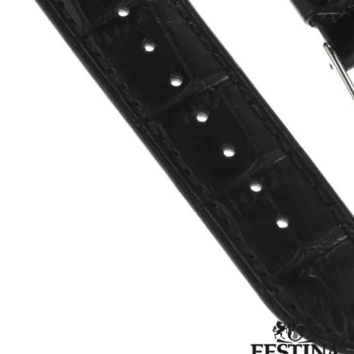 Festina Herren Uhrenarmband 22mm Leder-Band schwarz für Festina F16823 F16822 UFA16823/S