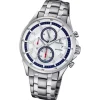 Festina Herren-Armbanduhr Timeless Khrono analog Quarz Edelstahl silber UF6853/1