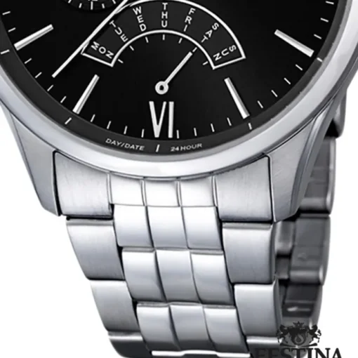 FESTINA Herren-Armbanduhr Retrograde Analog Quarz Edelstahl silber UF16822/4