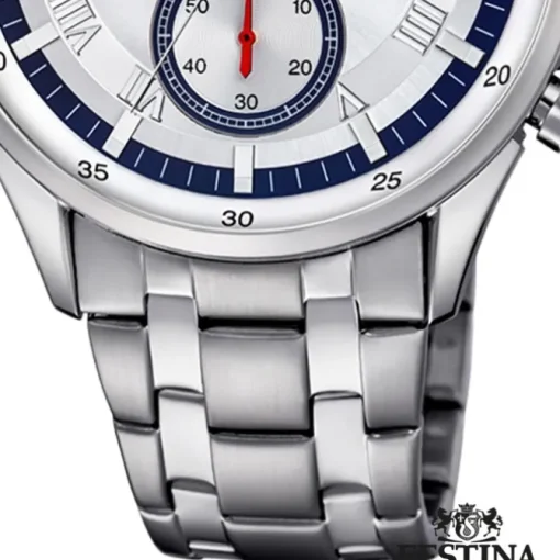 Festina Herren-Armbanduhr Timeless Khrono analog Quarz Edelstahl silber UF6853/1