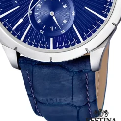 FESTINA Herren-Armbanduhr Retrograde F16573/7 Quarz Leder blau UF16573/7