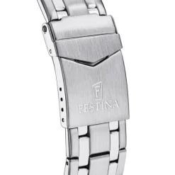 Festina Herren-Armbanduhr Timeless Khrono analog Quarz Edelstahl silber UF6853/1