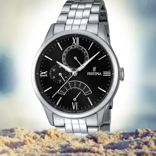 FESTINA Herren-Armbanduhr Retrograde Analog Quarz Edelstahl silber UF16822/4