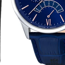 Festina Herrenuhr Analog-Quarz blau plus Lederarmband schwarz USF16823/3