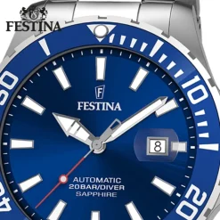 Festina Herrenuhr Automatik F20531/3 Armbanduhr Edelstahl silber UF20531/3