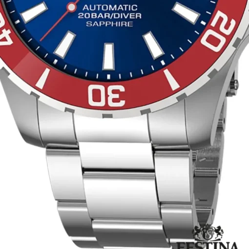 Festina Herrenuhr Automatik F20531/5 Armbanduhr Edelstahl silber UF20531/5