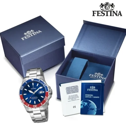 Festina Herrenuhr Automatik F20531/5 Armbanduhr Edelstahl silber UF20531/5