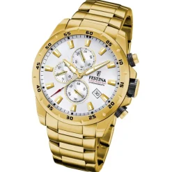 Festina Herrenuhr Chronograph Sport F20541/1 Armbanduhr Edelstahl gold UF20541/1