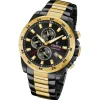 Festina Herrenuhr Chronograph Sport Armbanduhr Edelstahl schwarz gold UF20563/1