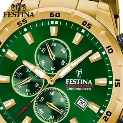 Festina Herrenuhr Chronograph Sport F20541/3 Armbanduhr Edelstahl gold UF20541/3