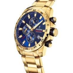 Festina Herrenuhr Chronograph Sport F20541/2 Armbanduhr Edelstahl gold UF20541/2